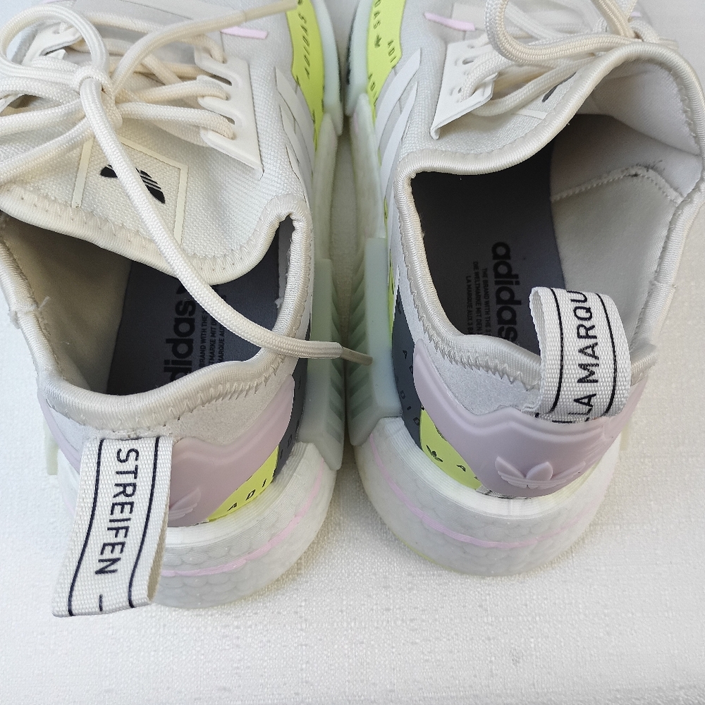 Adidas NMD R1 wonder white Pulse Yellow Pink sz 6 sneakers shoes low tops. - Picture 12 of 13